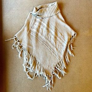 Cozy Woven Heart poncho